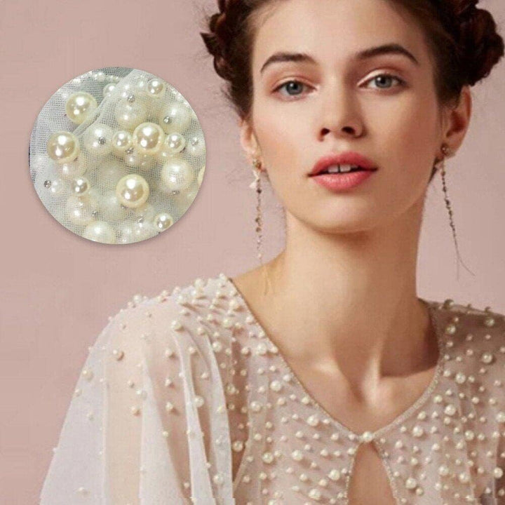 Hochzeitszubehör Braut Umhang Perlen Hochzeit Cape Short Front Long Rücken Frauen Wicke Cape Wrap Sc
