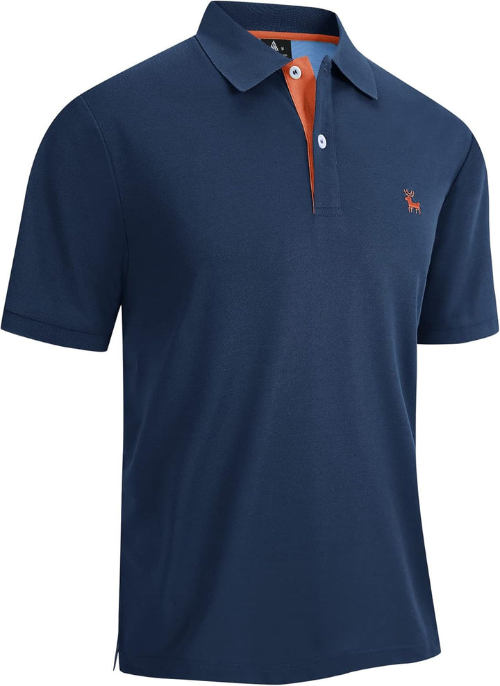 JACKETOWN Polo Shirts Herren Kurzarm Golf Poloshirt Schnelltrocknend Casual Sport Shirt Outdoor Atmu