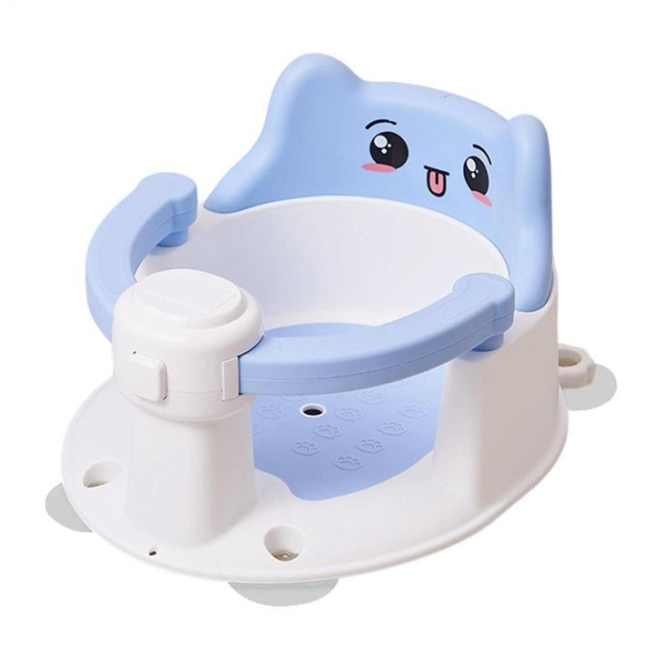 Kinder-Badewannensitz, tragbar, Saugnapf, Duschsitz blau, blau