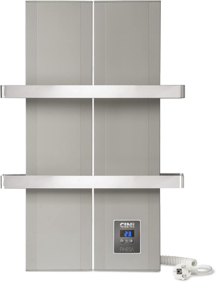 Finesa-D Badheizkörper elektrisch mit Thermostat 600×408 mm | 400 W – Flacher Paneel Design Handtuch