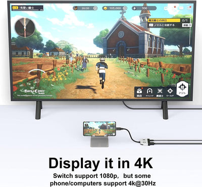 Switch Dock für Nintendo Switch/OLED, 3 in 1 Switch Portable Dock mit 4K HDMI, USB 3.0 Port, Type C
