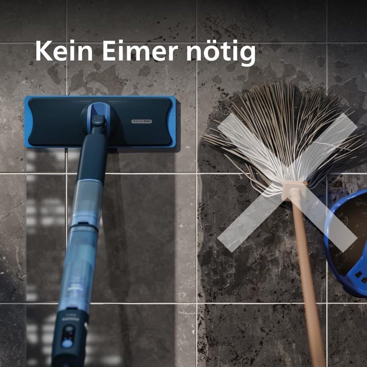 Philips OneUp 5000 Serie Elektrischer Wischmopp - 2X sauberere Böden², Zwei Feuchtigkeitseinstellung