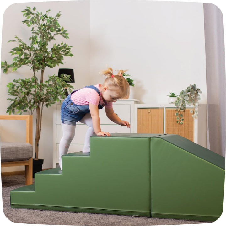 IGLU Rutsche Set XXL Softbausteine Schaumstoffbausteine Riesenbausteine (Green) Grün, Grün