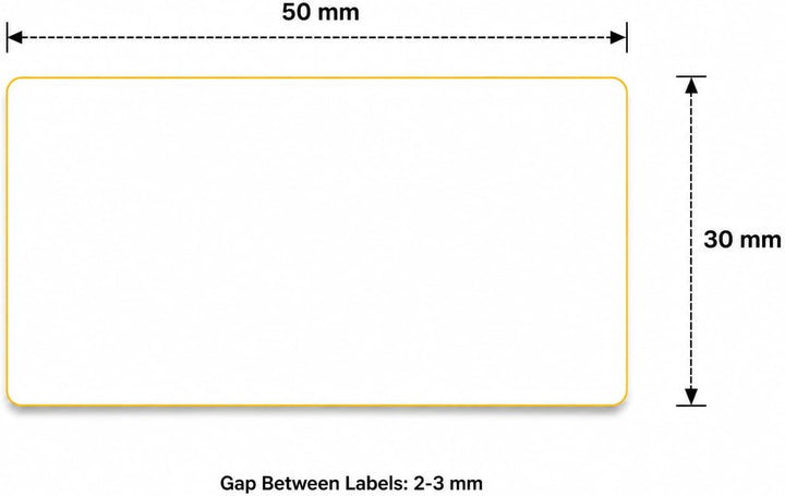 Thermotransfer etiketten 50x30 mm | Barcode etiketten, adressetiketten - Thermoetiketten auf rolle;