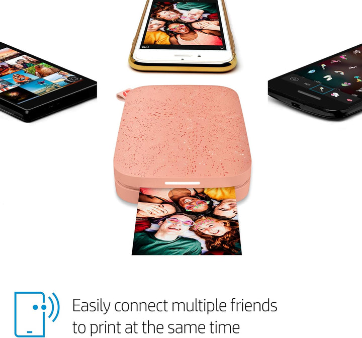 HP Sprocket Portable 2x3 Zoll Sofortbilddrucker (Rosa) Zink-Papierbündel, Rosa