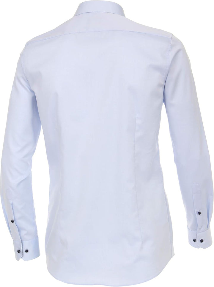 Venti - Body Fit - Bügelleichtes Herren Langarm Hemd (103522800), Grösse:44, Farbe:Blau (102)