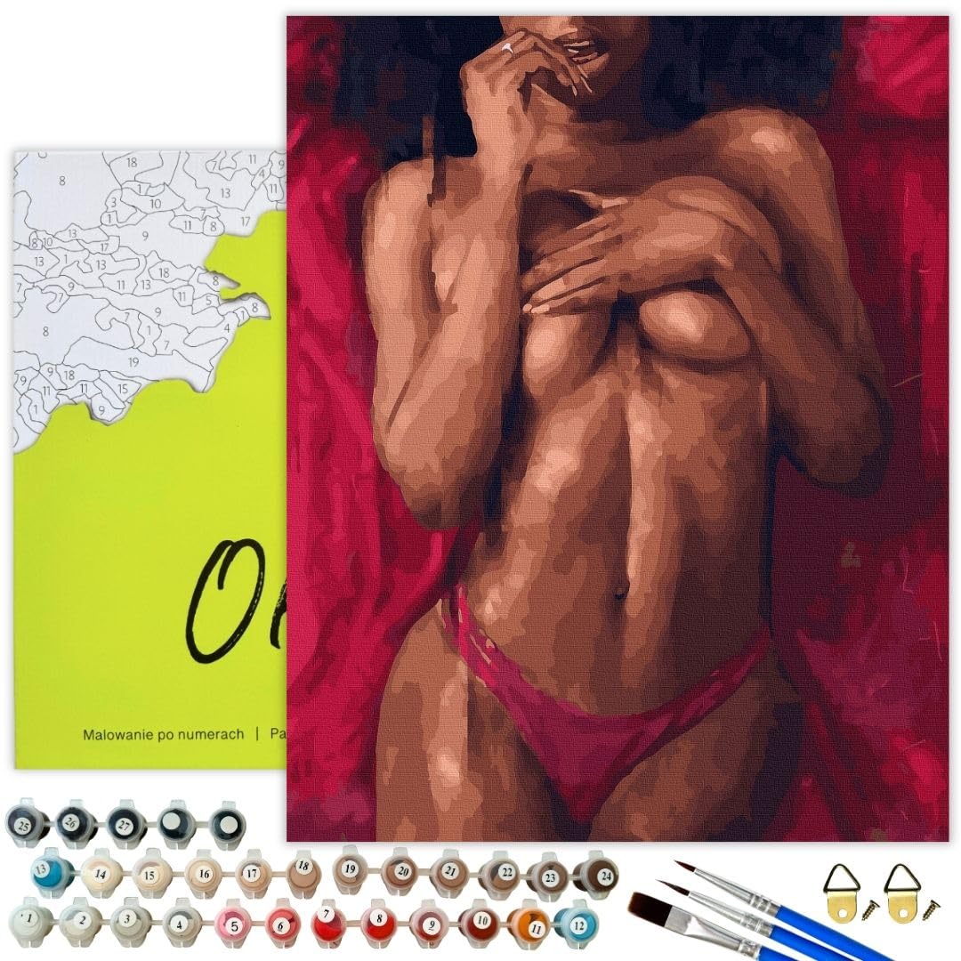 Oh Art! Malen Nach Zahlen Erwachsene Set Mit 3 Pinseln Und Acrylfarben Gemälde Acrylic Malerei DIY L