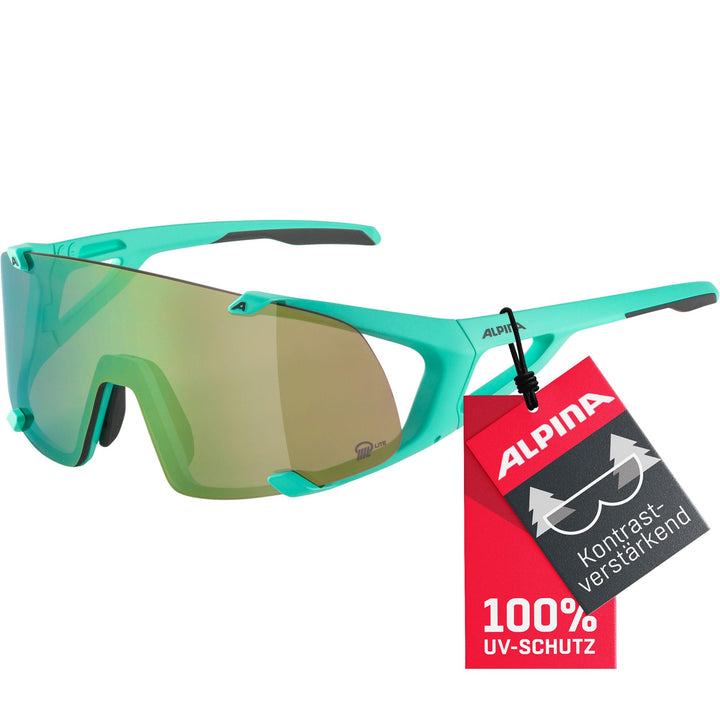 ALPINA Unisex Sport- & Fahrradbrille Sportbrille (1er Pack) Einheitsgrösse turquoise matt, Einheitsg