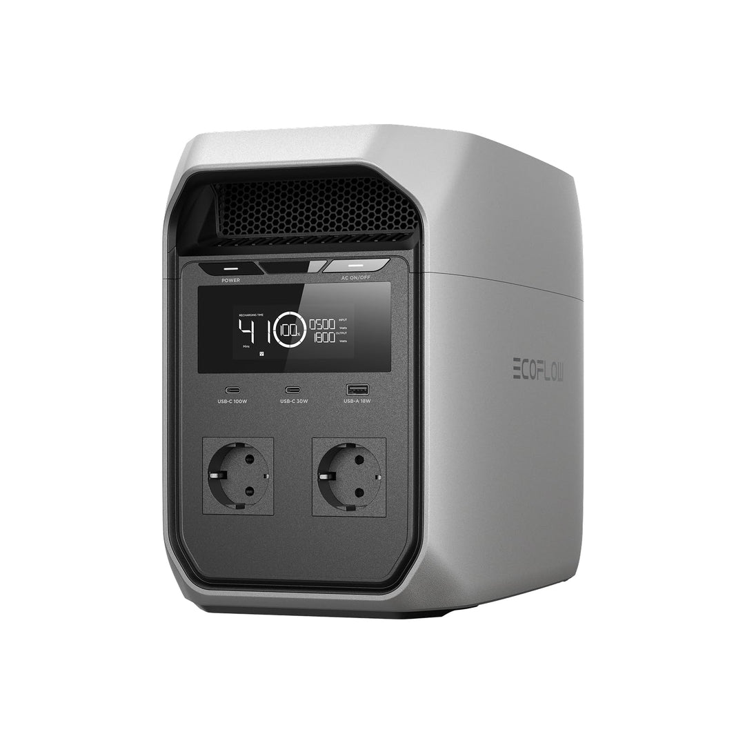 EF ECOFLOW DELTA 3 Classic Tragbare Powerstation 1 024 Wh LiFePO4-Batterie, 1 800 W AC (3 600 W Spit