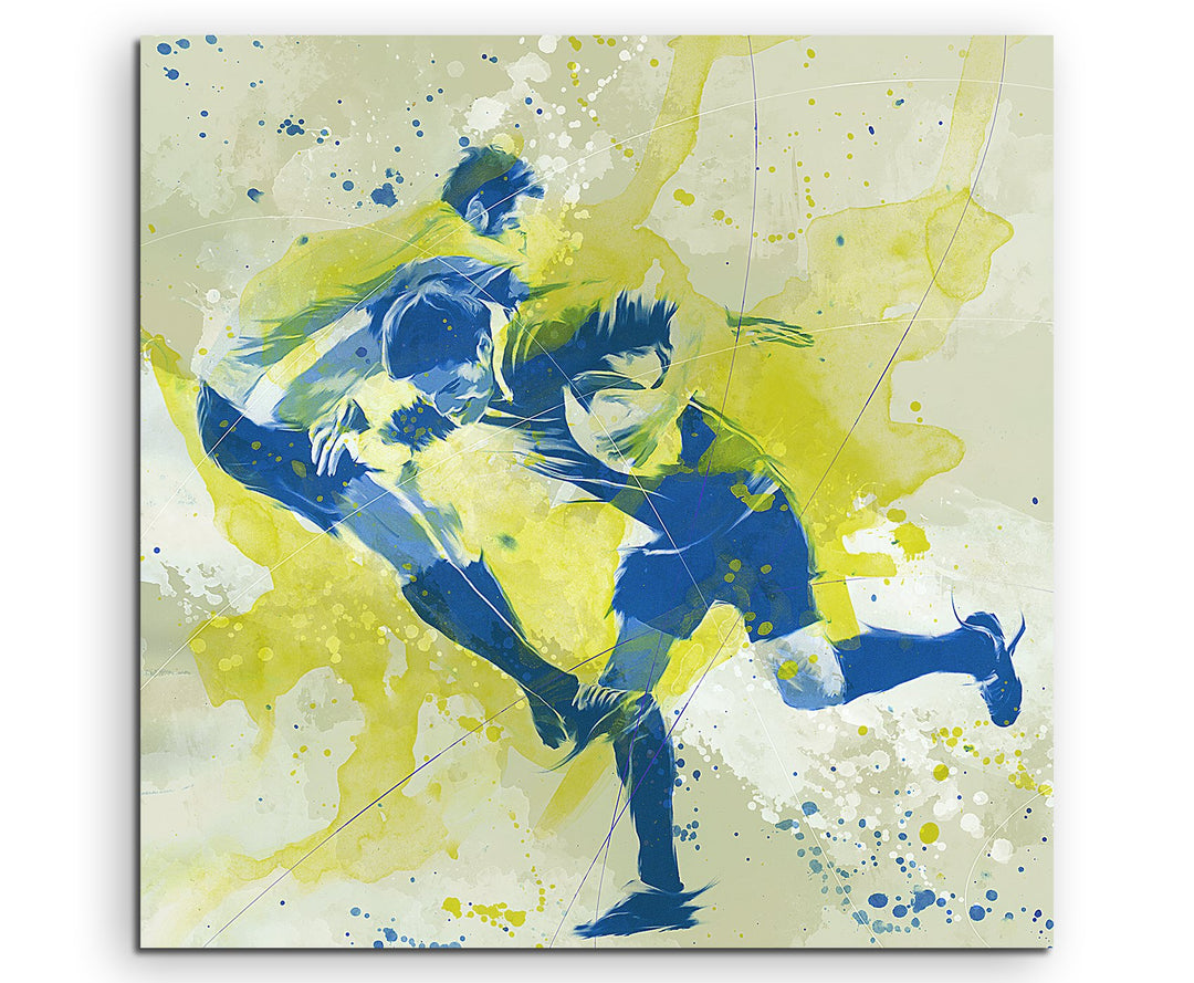 Paul Sinus Art Rugby 60x60cm SPORTBILDER Splash Art Wandbild Aquarell Art
