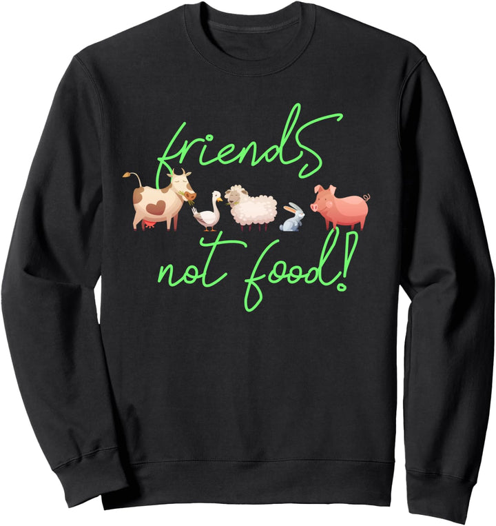 Friends not Food Veganerin Tierschutz Damen Vegan Sweatshirt