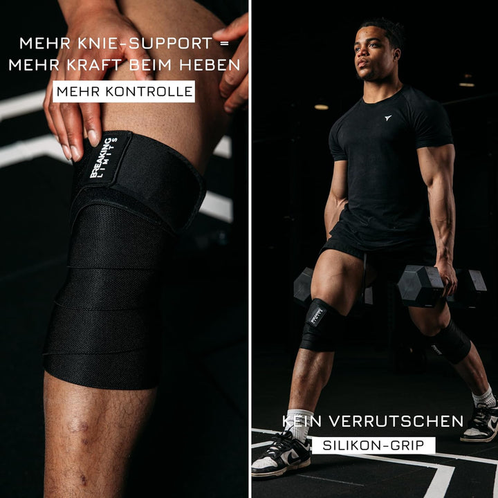 BREAKING LIMITS Kniebandage Kraftsport – Kniebandagen für Powerlifting, Gym, Krafttraining & Bodybui