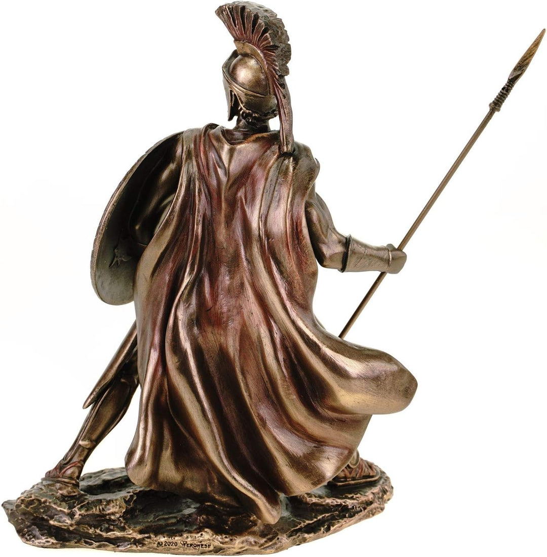 Veronese Leonidas mit Schild und Speer 19 cm Figur Feldherr Spartaner bronziert