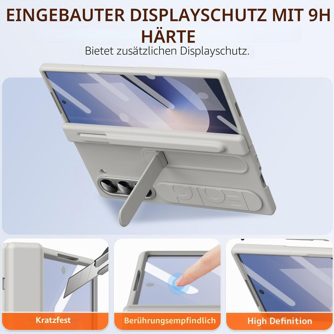 NINKI für Fold 5 handschlaufe Case mit Stift und Halter Samsung Galaxy Z Fold 5 hülle mit Armband Ga