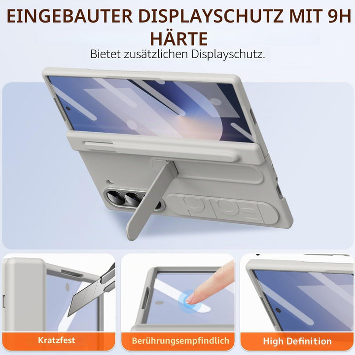NINKI für Fold 5 handschlaufe Case mit Stift und Halter Samsung Galaxy Z Fold 5 hülle mit Armband Ga