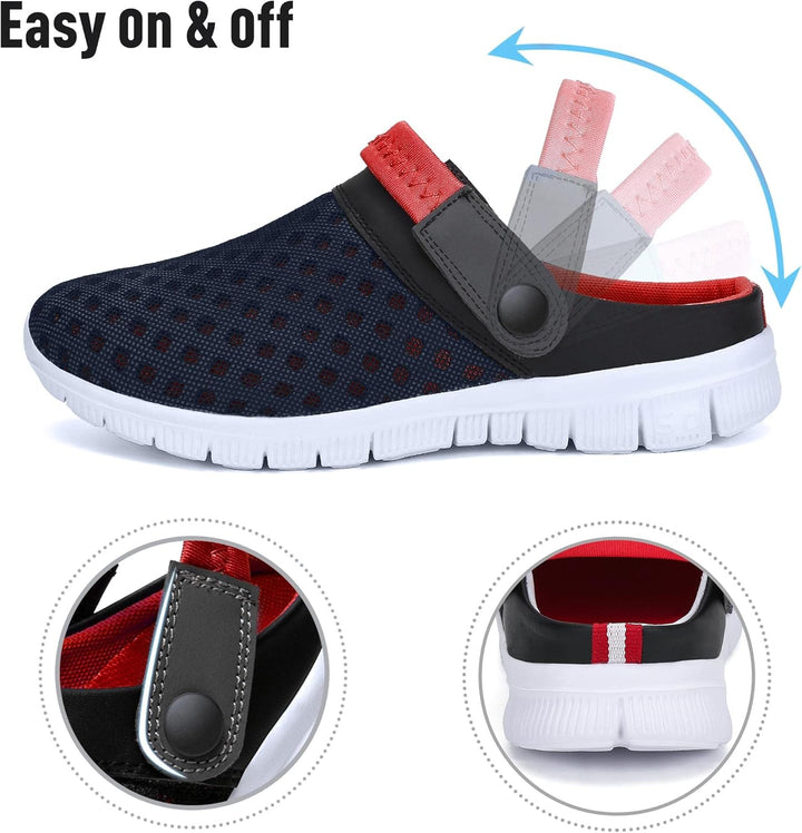 SAGUARO Sommer Clogs Herren Gartenschuhe Damen Hausschuhe Leicht Pantolette rutschfest Badelatschen