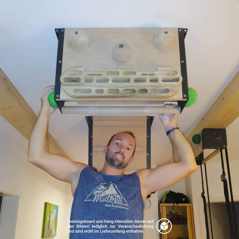 Clevo Kletterboard Deckenbefestigung Hangboard, Trainingsboard für Boulder Training zu Hause, Befest
