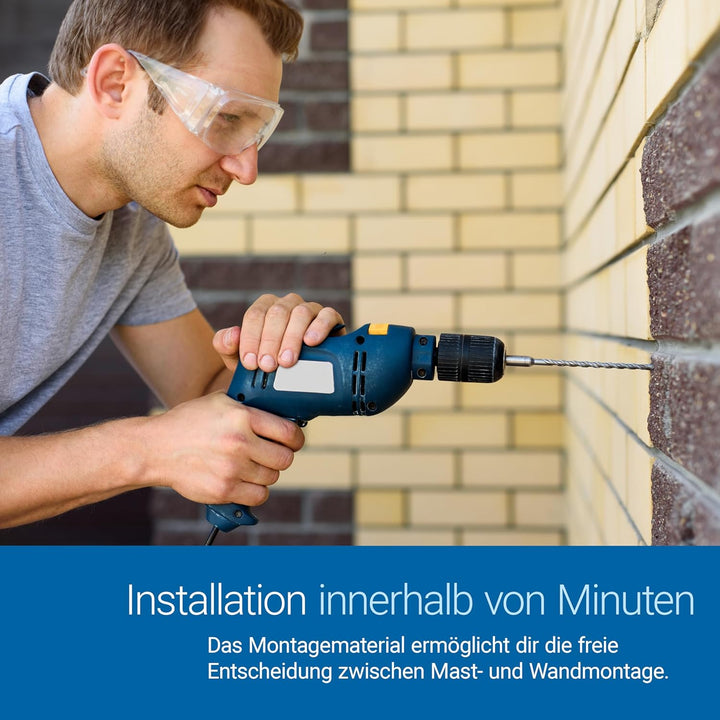 Humax Digital Digital H40D Flat Spiegel SAT Flachantenne für 1x Teilnehmer weiss mit Single LNB Sing