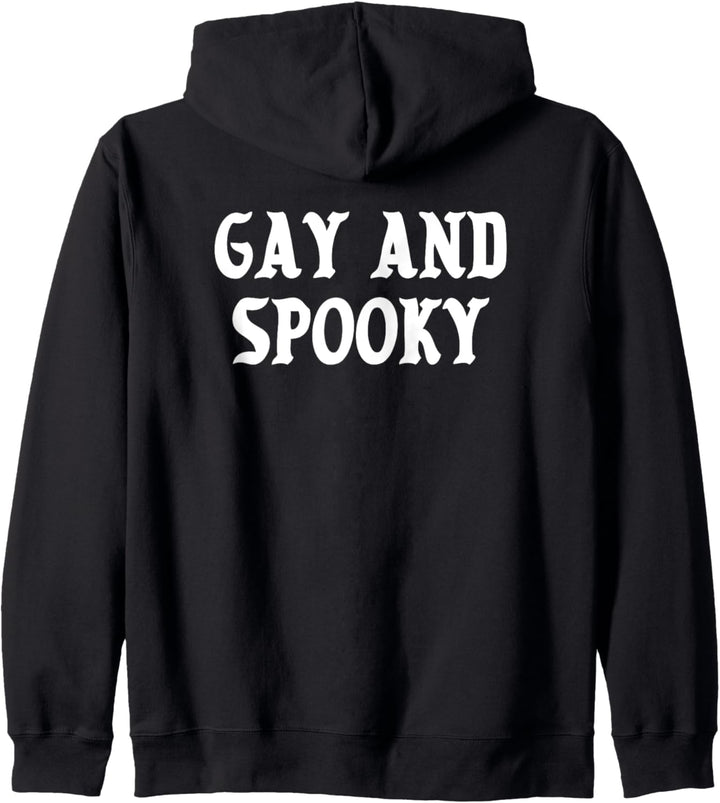 Gay And Spooky LGBTQ Lesbian Pride Halloween Kapuzenjacke