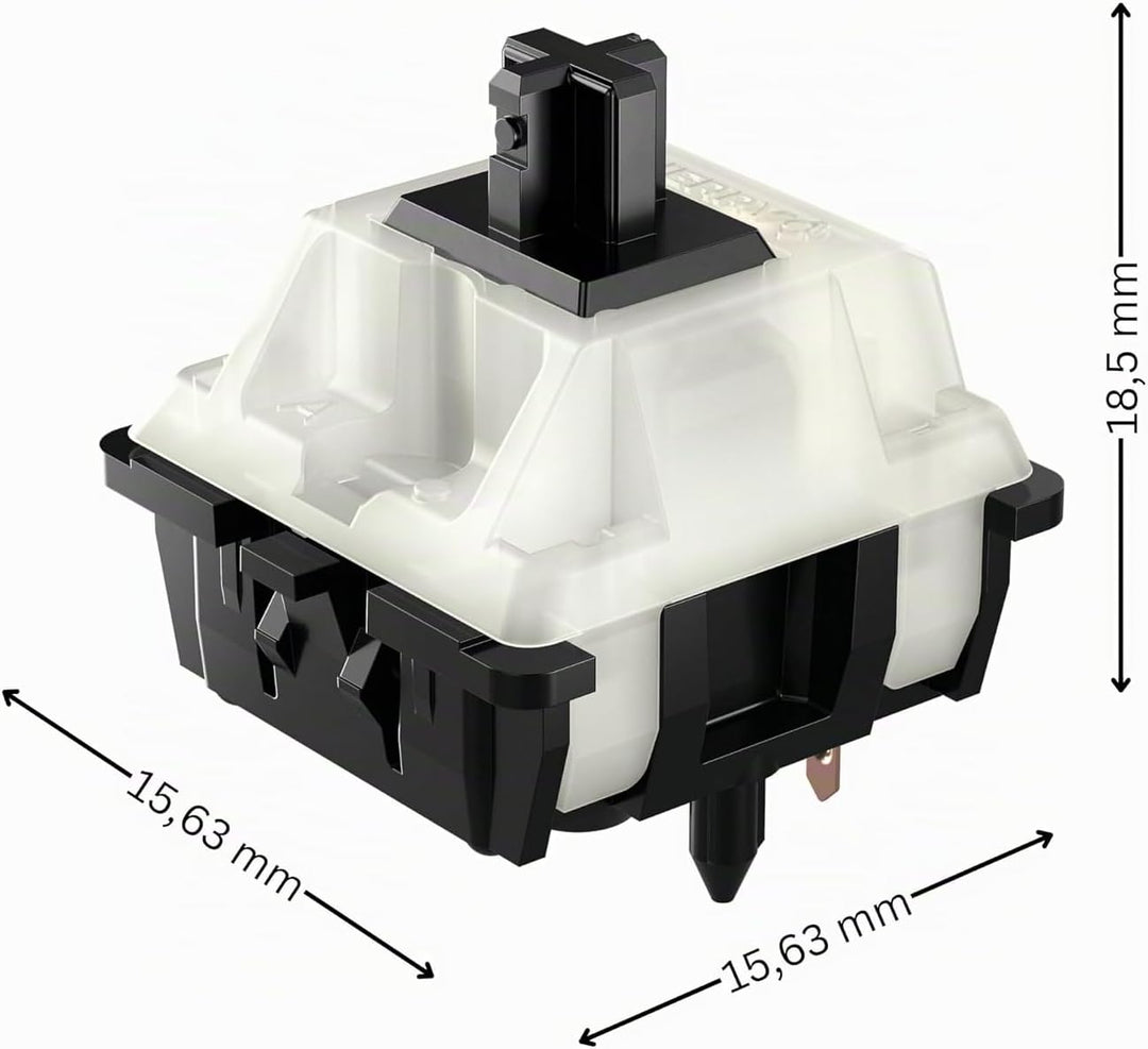 CHERRY MX Black Clear TOP Switch Kit, 23 Mechanische Tastatur-Schalter, für DIY, Hot Swap oder Gamin