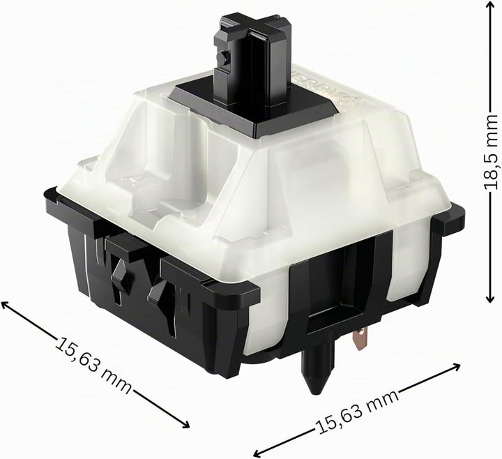 CHERRY MX Black Clear TOP Switch Kit, 23 Mechanische Tastatur-Schalter, für DIY, Hot Swap oder Gamin