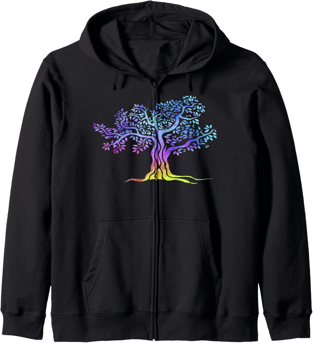 Buntes, schönes Leben Vintage Tree Geschenk Design-Idee Kapuzenjacke