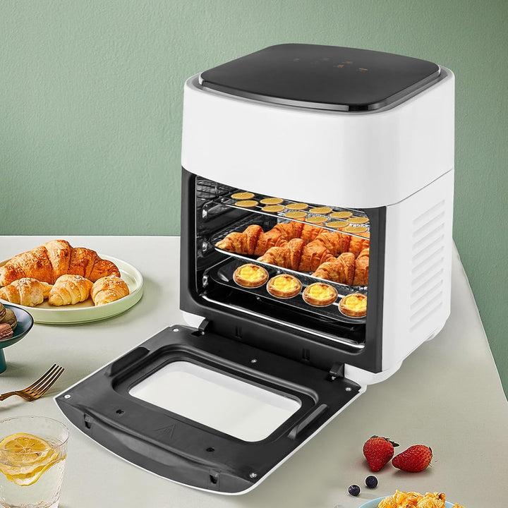 Friteuse Heissluftfritteuse 1400W 15L Air Fryer Luftfritteuse mit Digital LED Touchscreen, Fritteuse