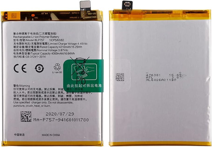 SwarKing Ersatz Akku BLP757 Kompatibel mit Realme 6 Pro RMX2061 RMX2063 with Toolkit