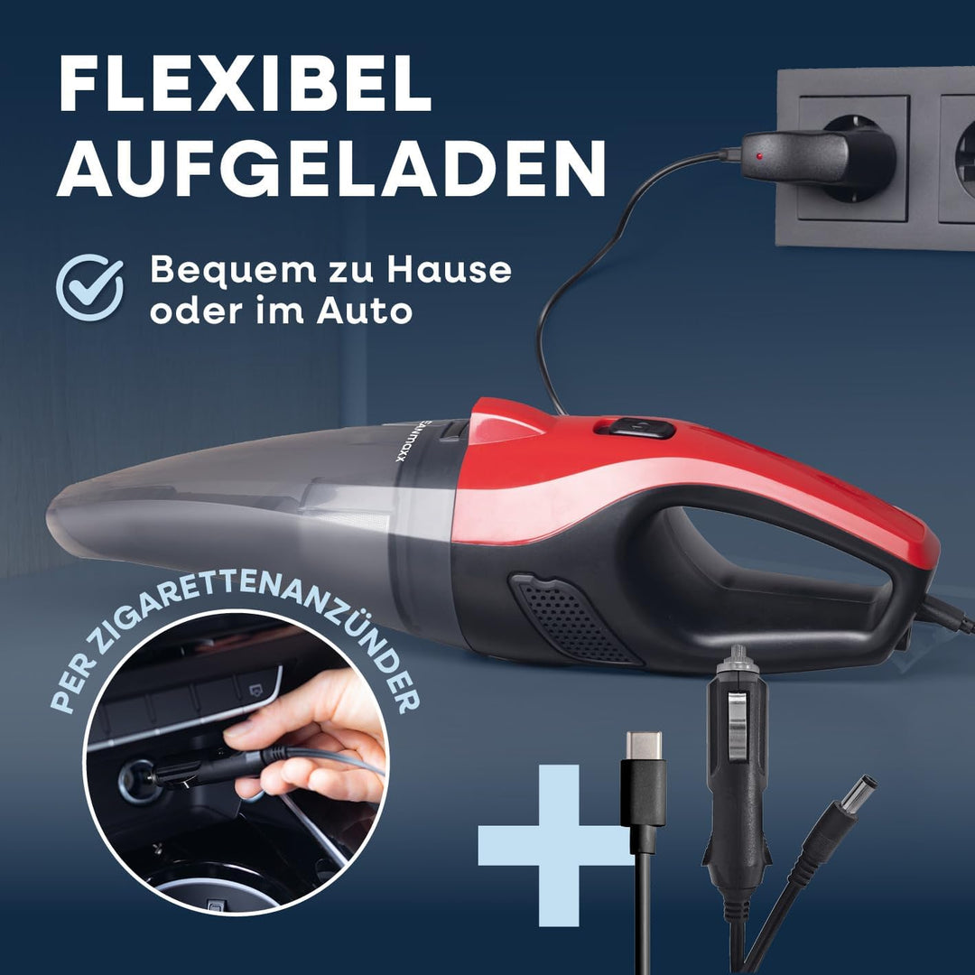CLEANmaxx Akku Staubsauger - saugt nass & trocken | Handstaubsauger - kabellos & leistungsstark | mi