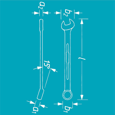 Hazet Ringmaulschlüssel ähnlichDIN3113A extralang 41mm 41 mm (Schlüsselweite), 41 mm (Schlüsselweite