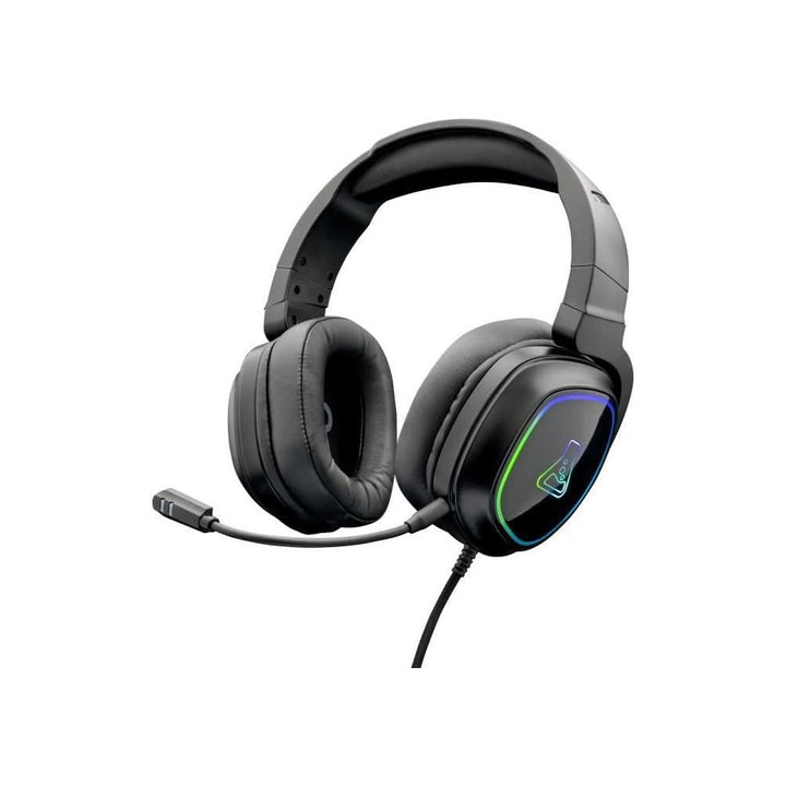 THE G-LAB - Korp Radium Gaming Headset mit abnehmbarem Mikrofon, Gaming Kopfhörer mit LED Licht, Gam