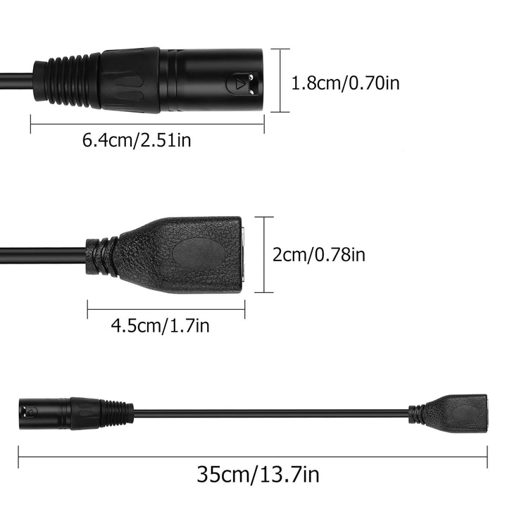 YAODHAOD XLR auf RJ45 Kabel 110 Ohms 30CM 2PCS,DMX Cat5 Ethernet Adapter Konverter DMX Kabel, für Bü