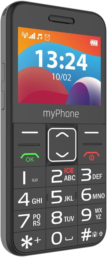myPhone Halo 3 LTE Robustes Mobiltelefon für Senioren mit Ladestation grosser 1400 mAh Akku SOS-Tast