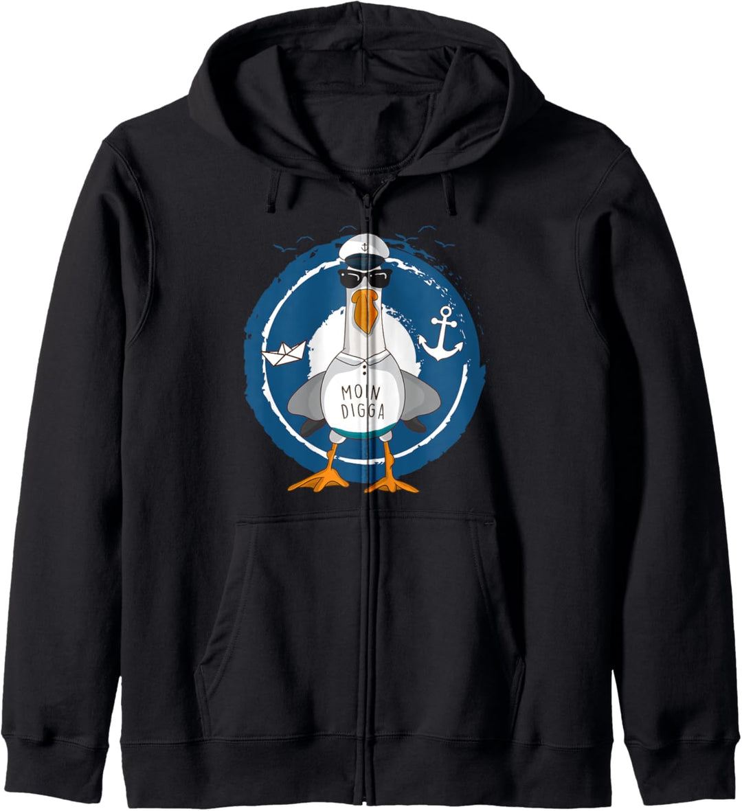 Moin Digga Plattdeutsch Norden Ostsee Norddeutscher Möwe Kapuzenjacke