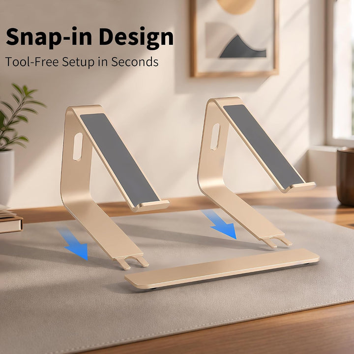 Orionstar Laptop Ständer, Ergonomischer Laptop Stand für Schreibtisch, Aluminium Laptop Halterung mi