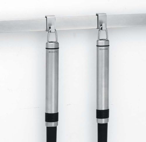 Brabantia 460005 Wandschienensystem 60 cm mit 7 verschiebbaren Haken