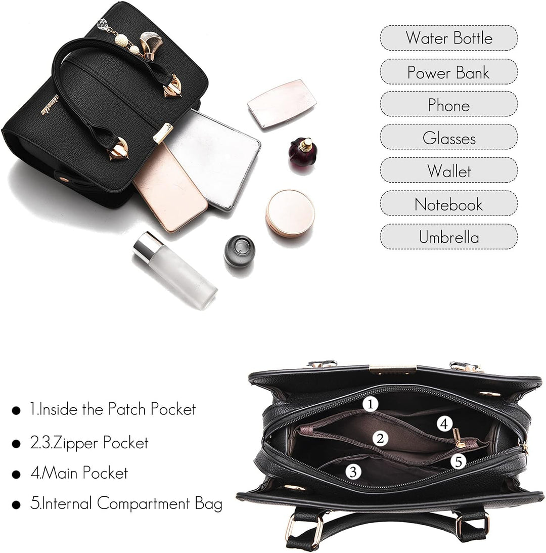 FANDARE Damen Handtasche Umhängetasche Frauen Schulterbeutel Shopper Tote Reise Henkeltasche Schulte