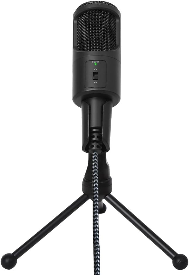 Woxter Mic Studio 50 - Kondensieren Mikrofon, Stativ enthalten, USB-Anschluss, kompatibel mit YouTub
