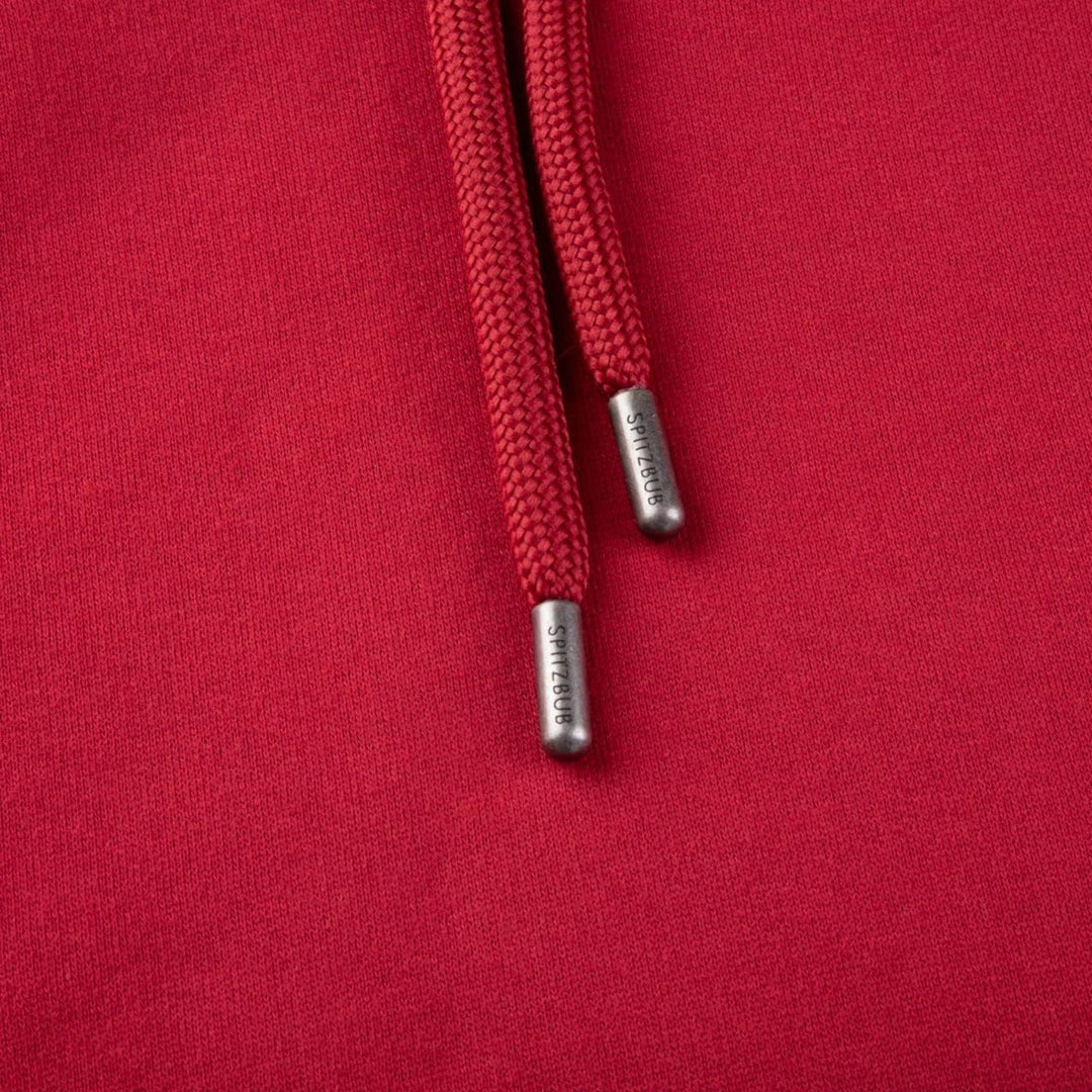 Spitzbub Herren Hoodie Pullover mit Kapuze Kapuzenpullover Sportshoodie mit Ärmelprint L Rot, L Rot