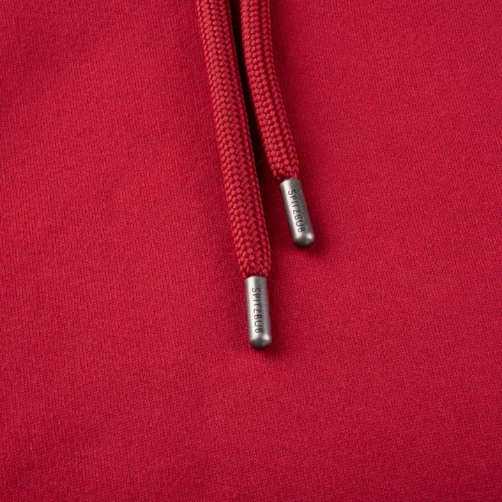 Spitzbub Herren Hoodie Pullover mit Kapuze Kapuzenpullover Sportshoodie mit Ärmelprint L Rot, L Rot