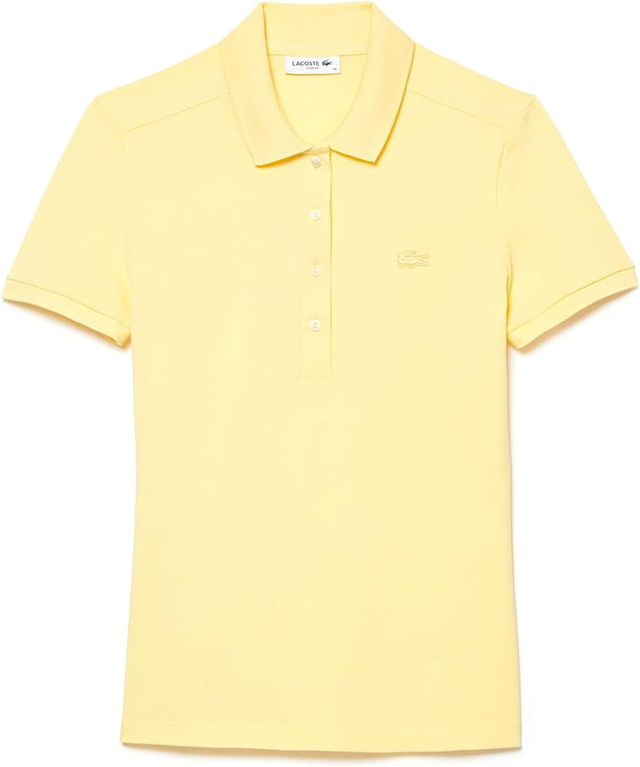 Lacoste Damen PF5462 Hemd mit Kragen, Rippstrick, Jaune, 38
