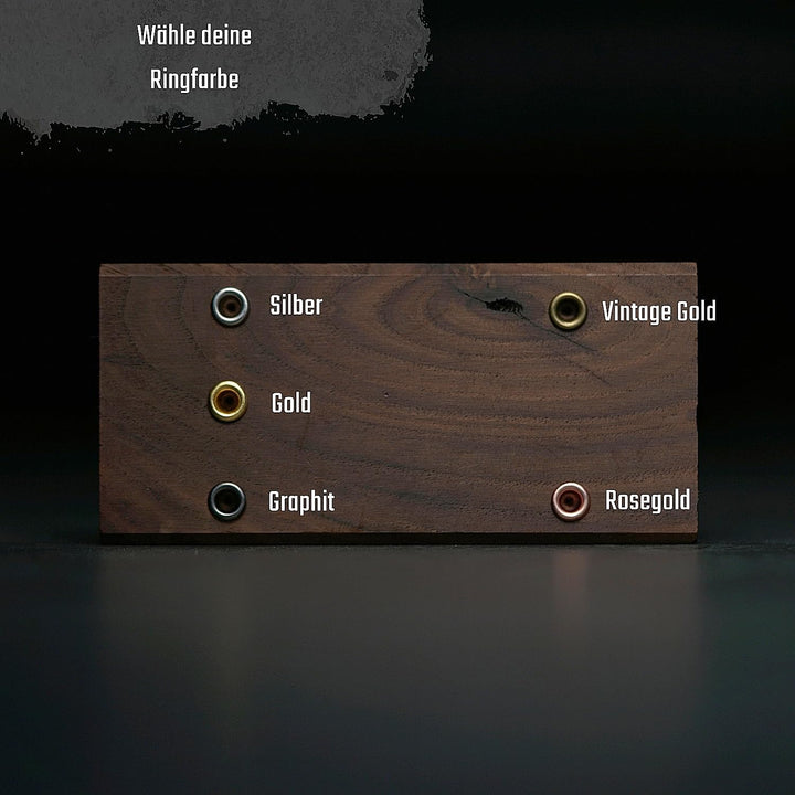 WaveB4 Dartpfeil Halter personalisiert aus Holz mit Gravur – handgemacht aus Eiche oder Nussbaum | D