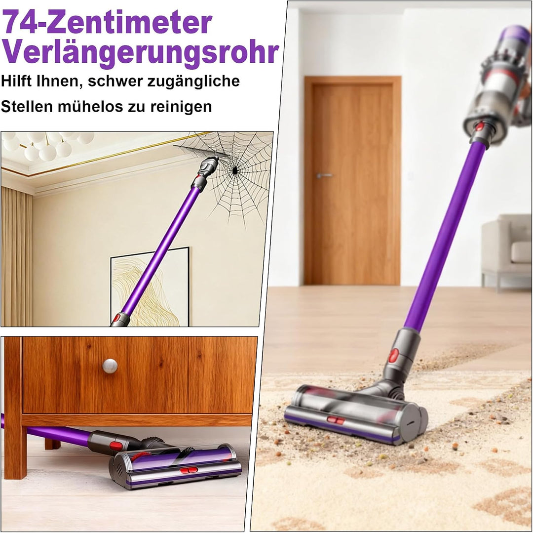 Swetfela Verlängerungsrohr für Dyson V12 Detect Slim / V10 Digital Slim Stabstaubsauger, 74cm Alumin