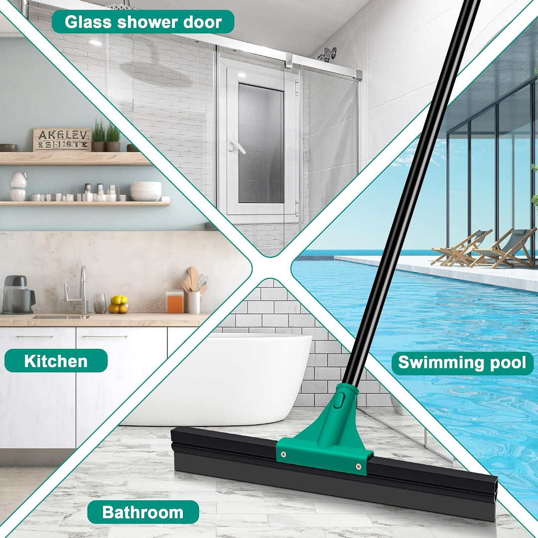 JEHONN Wasserschieber Bodenabzieher Abzieher Dusche Boden mit Teleskopisc Stiel 148 cm, Wasserabzieh
