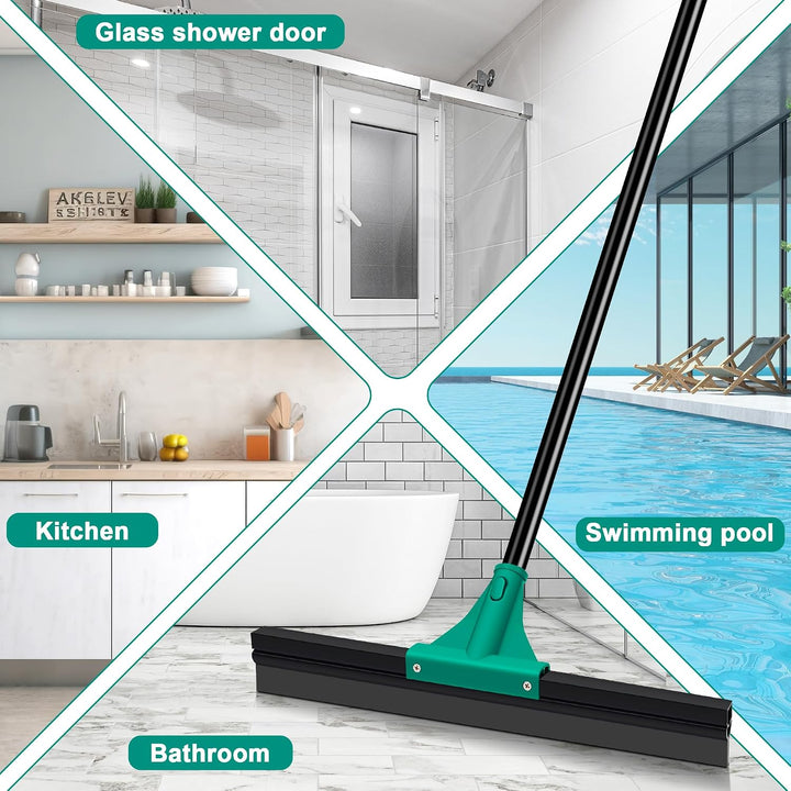 JEHONN Wasserschieber Bodenabzieher Abzieher Dusche Boden mit Teleskopisc Stiel 148 cm, Wasserabzieh