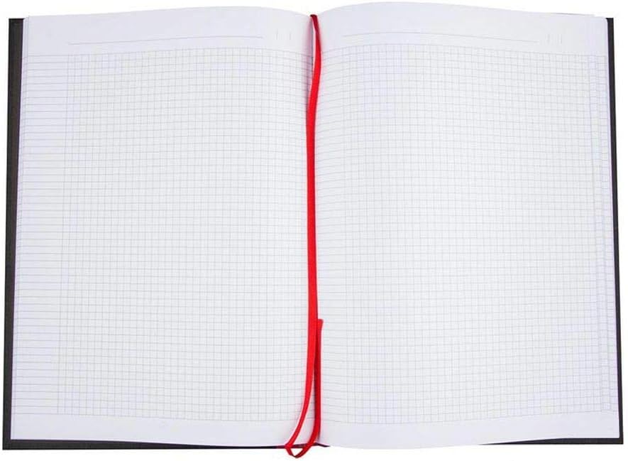 Oxford 400047607 gebundenes Buch Black n Red 5er Pack A4 kariert mit Hardcover und Lesezeichenband 9