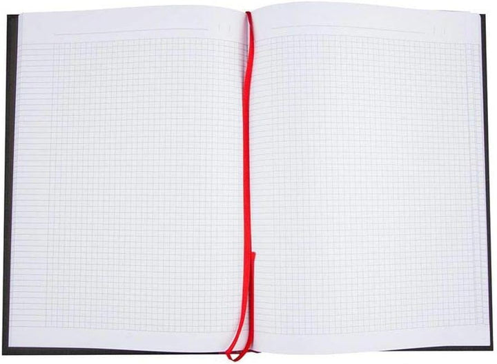 Oxford 400047607 gebundenes Buch Black n Red 5er Pack A4 kariert mit Hardcover und Lesezeichenband 9