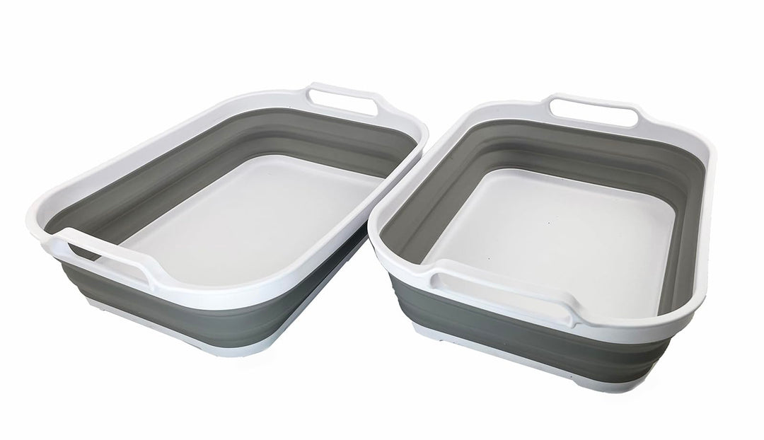 SAMMART Zusammenklappbare Wanne – Faltbare Spülwanne – tragbares Waschbecken – platzsparende Kunstst