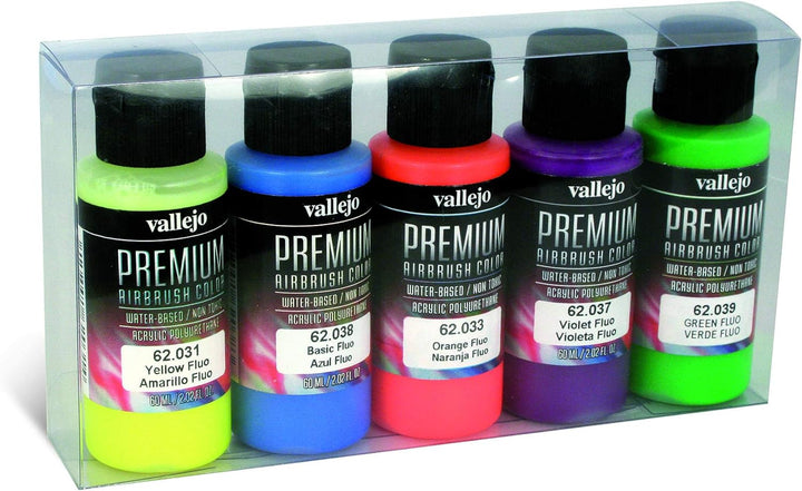AV Premium Airbrush Paint: Fluoreszierende 5 Farbe Set