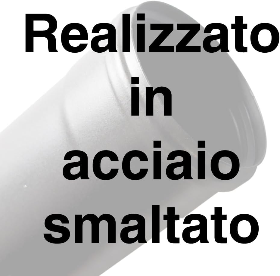 Rohrset Pelletkamin dn 80 schwarz Stahlrohr emailliert 600 CE Made in Italy ASP porzellan beschichte